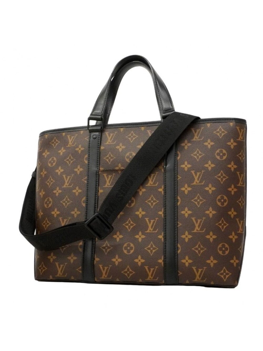 Louis Vuitton Tote Monogram Macassar Weekend PM Brown Noir 2-Way - Picture 1 of 10